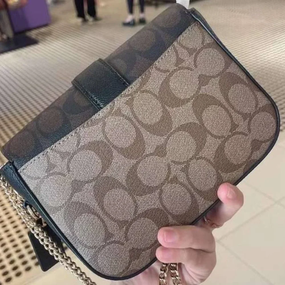 NWT COACH C7013 Gemma Crossbody In Blocked Signature Canvas With Star Buckle - Picture 12 of 16